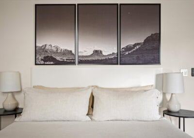 Suite 2's bedroom area offers a luxurious King bed